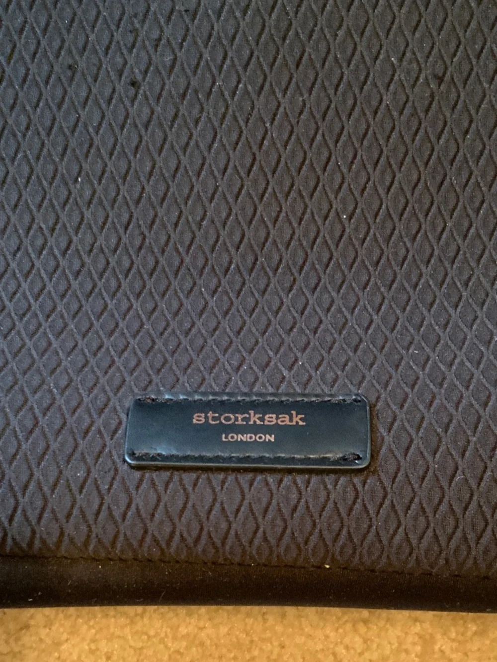 Storksak Black Baby Changing Bag with Contrast Strap